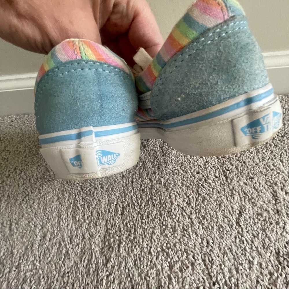 vans rainbow checkerboard Old Skool Shoes Size 13 - Picture 3 of 9